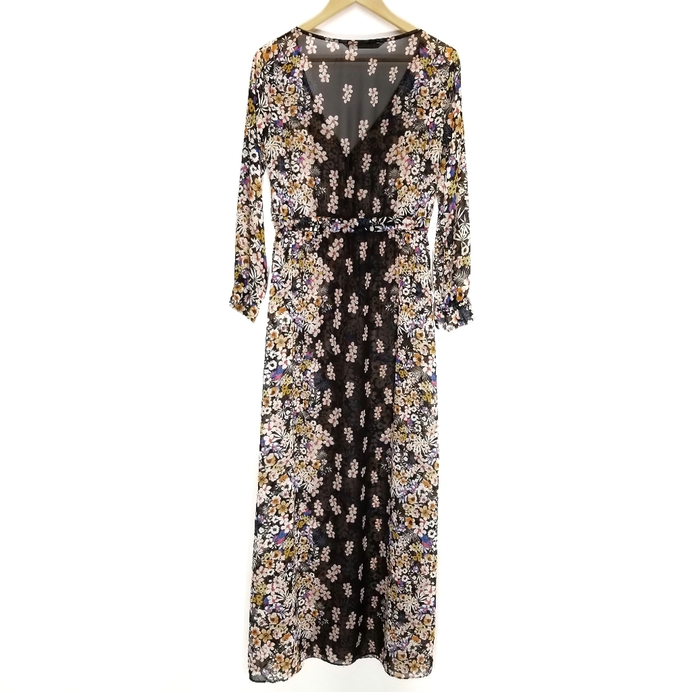 Zara | Spain Floral Sheer Maxi Duster - Picture 6 of 9